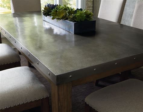 sheet metal dining table|metal high top dining table.